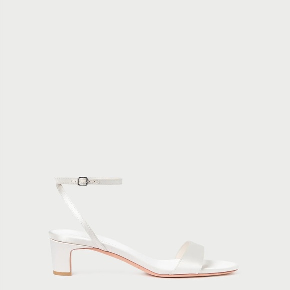Loeffler Randall Alice Cream Satin Sandal Size 6 New in Box 2” Heel Wedding Gala - Picture 5 of 12
